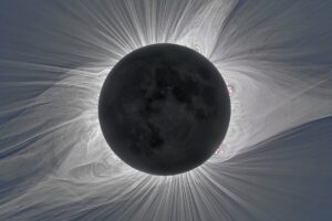 Sun's corona during total solar eclipse. 