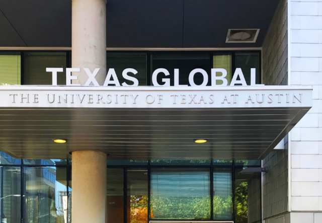 view of the front entrance of the Texas Global building