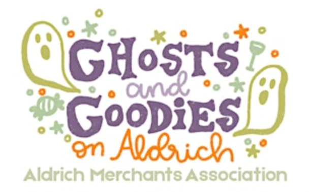 Ghosts and Goodies on Aldrich graphic logo