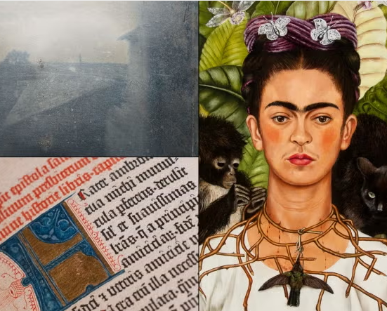 collage of works from the Harry Ransom Center