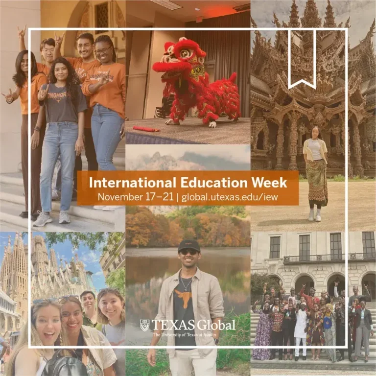 International Education Week graphic with collage of international images