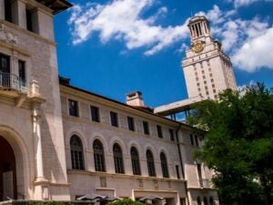 Texas Union with UT tower in the background